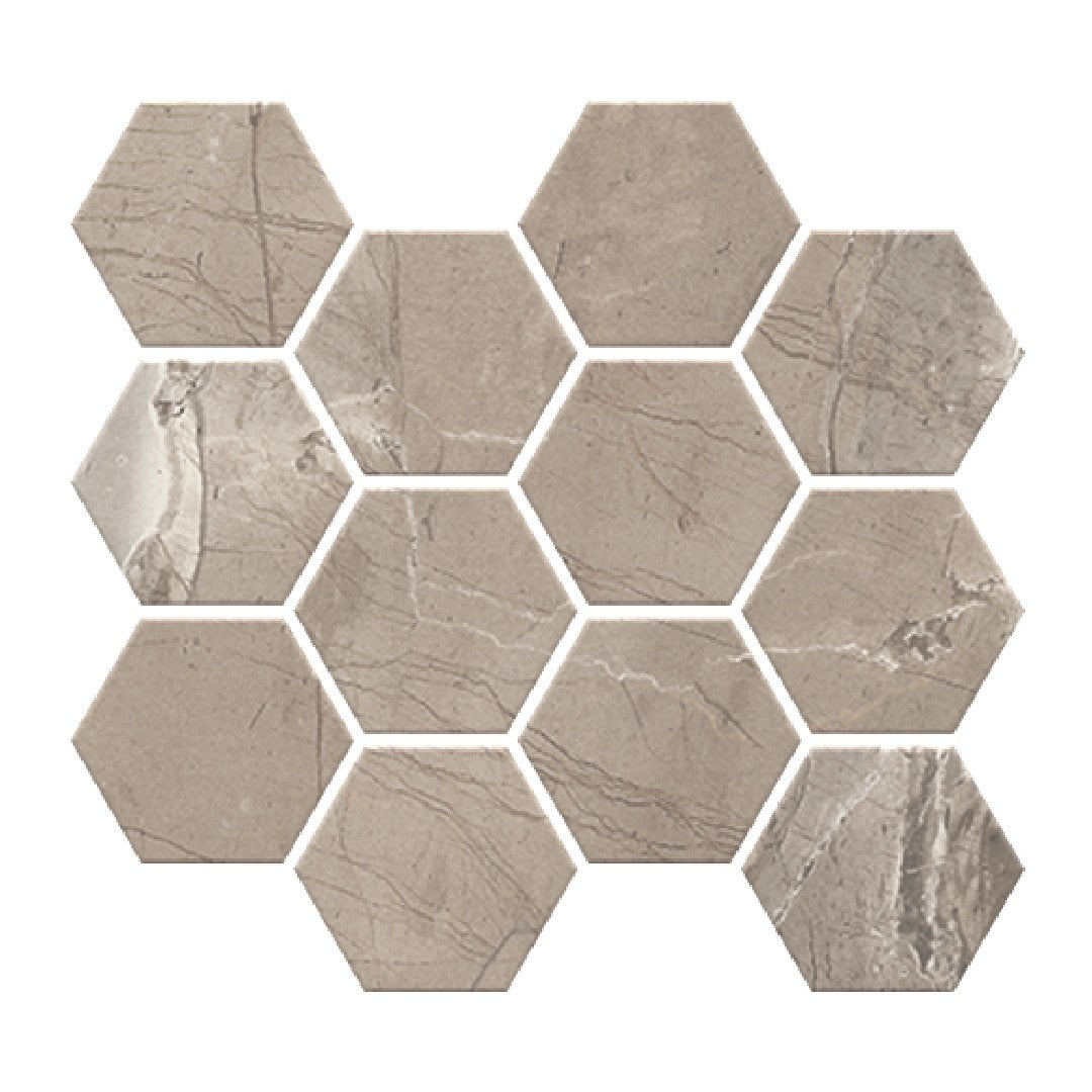 Crossville Absolute 9" x 11" Matte Porcelain 3" Hexagon Mosaic