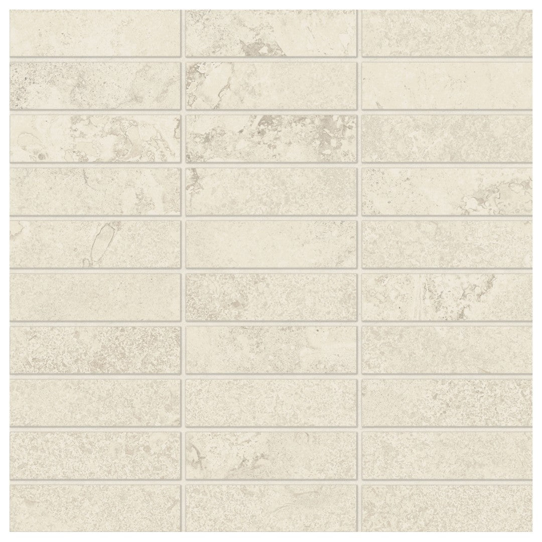 Bedrosians Lunaris 12" x 12" Matte Porcelain 1x4" Mesh Mosaic