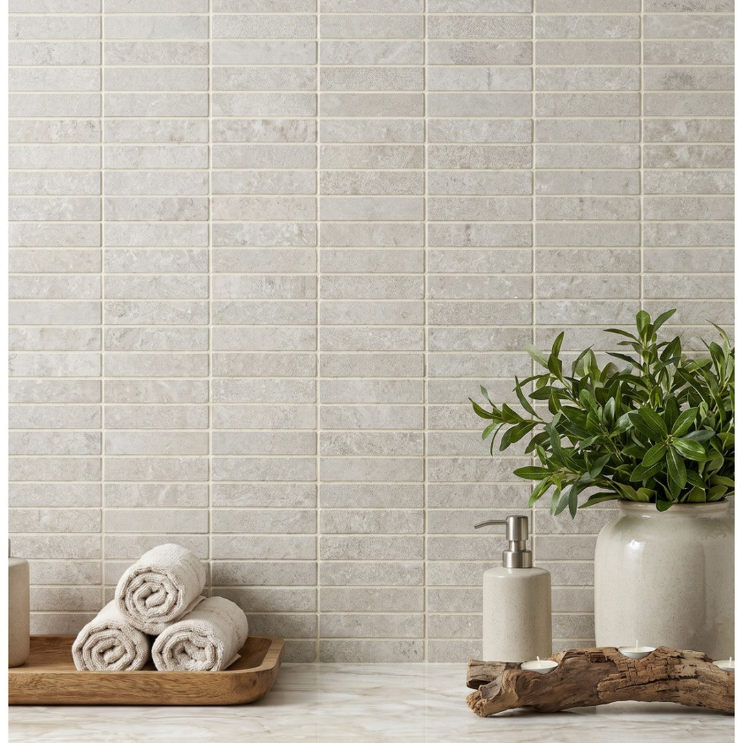 Bedrosians-Lunaris-12-x-12-Matte-Porcelain-1x4-Mesh-Mosaic-Greige