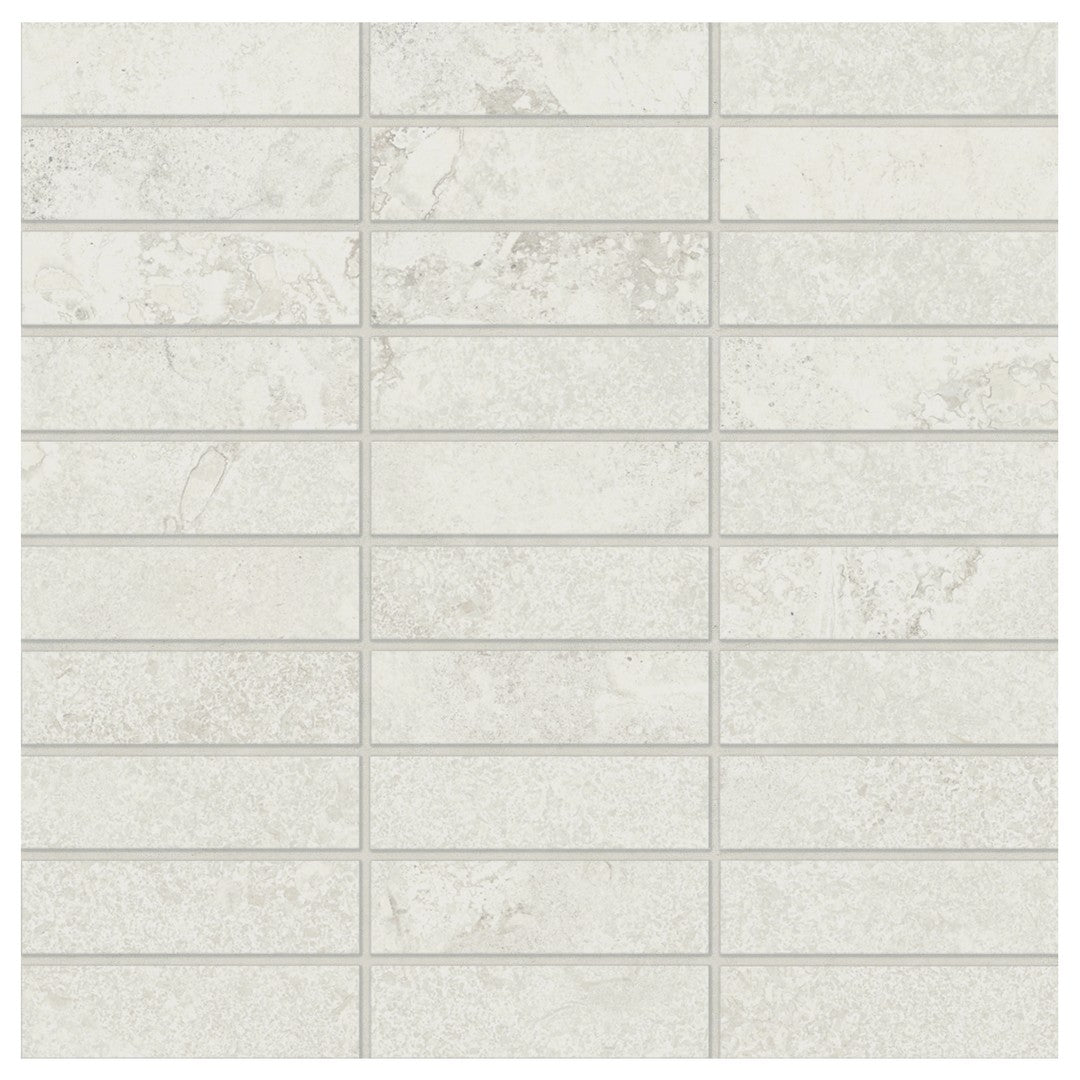 Bedrosians Lunaris 12" x 12" Matte Porcelain 1x4" Mesh Mosaic
