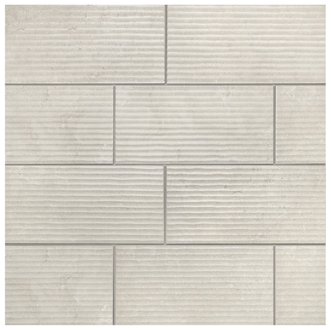Bedrosians Lunaris 12" x 24" Matte Porcelain Deco Fluted Wall Tile