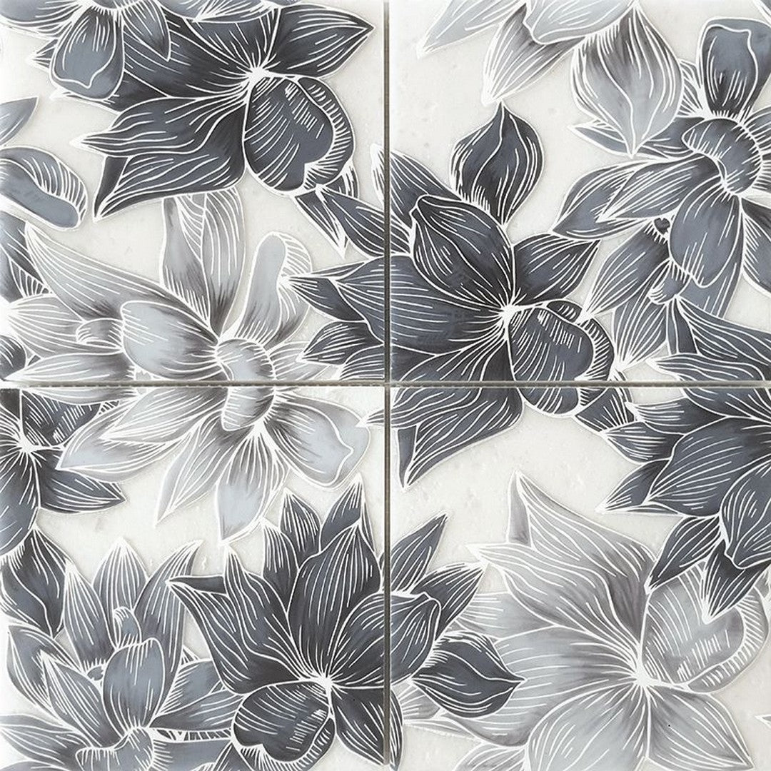 MiR Flora 12" x 12" Natural Stone Mosaic Etched