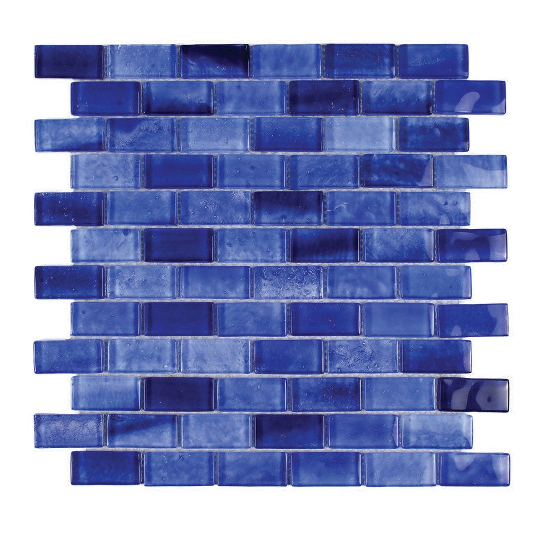 Tesoro Gemstone 12" x 12" Interlocking 1x2" Staggered Glass Mosaic