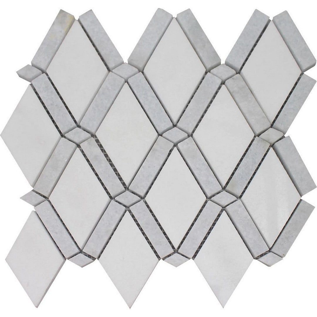 Tesoro Diamond Band Dot 9" x 10" Polished Natural Stone Mosaic