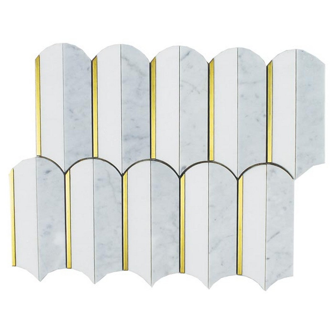 Tesoro Showtime 13.25" x 10.25" Honed Waterjet Natural Stone Mosaic