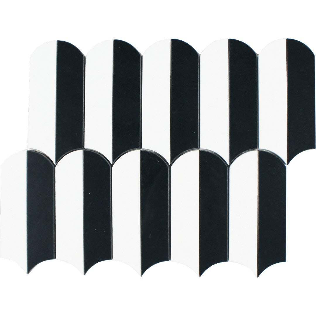 Tesoro Showtime 13.25" x 10.25" Polished Waterjet Natural Stone Mosaic