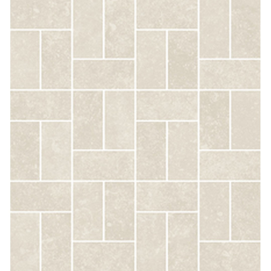 Florida Tile BlueRun 12" x 12" Off Basketweave Matte Porcelain Mosaic