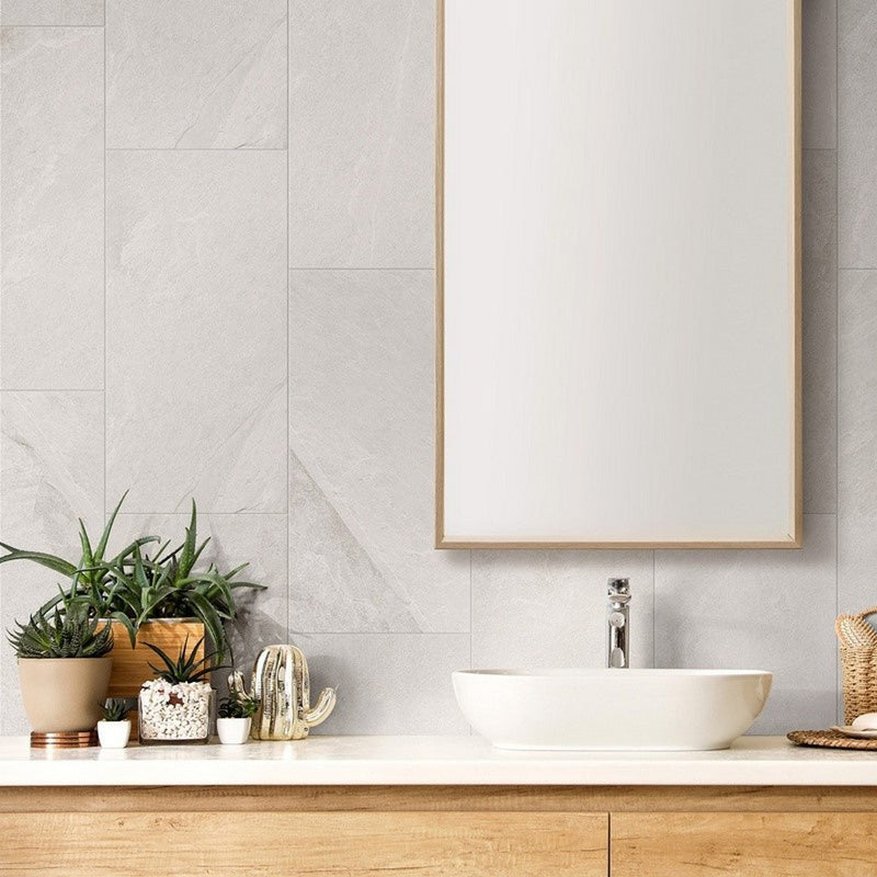 Florida Tile High Ridge 12" x 24" Porcelain Matte Tile Stardust White