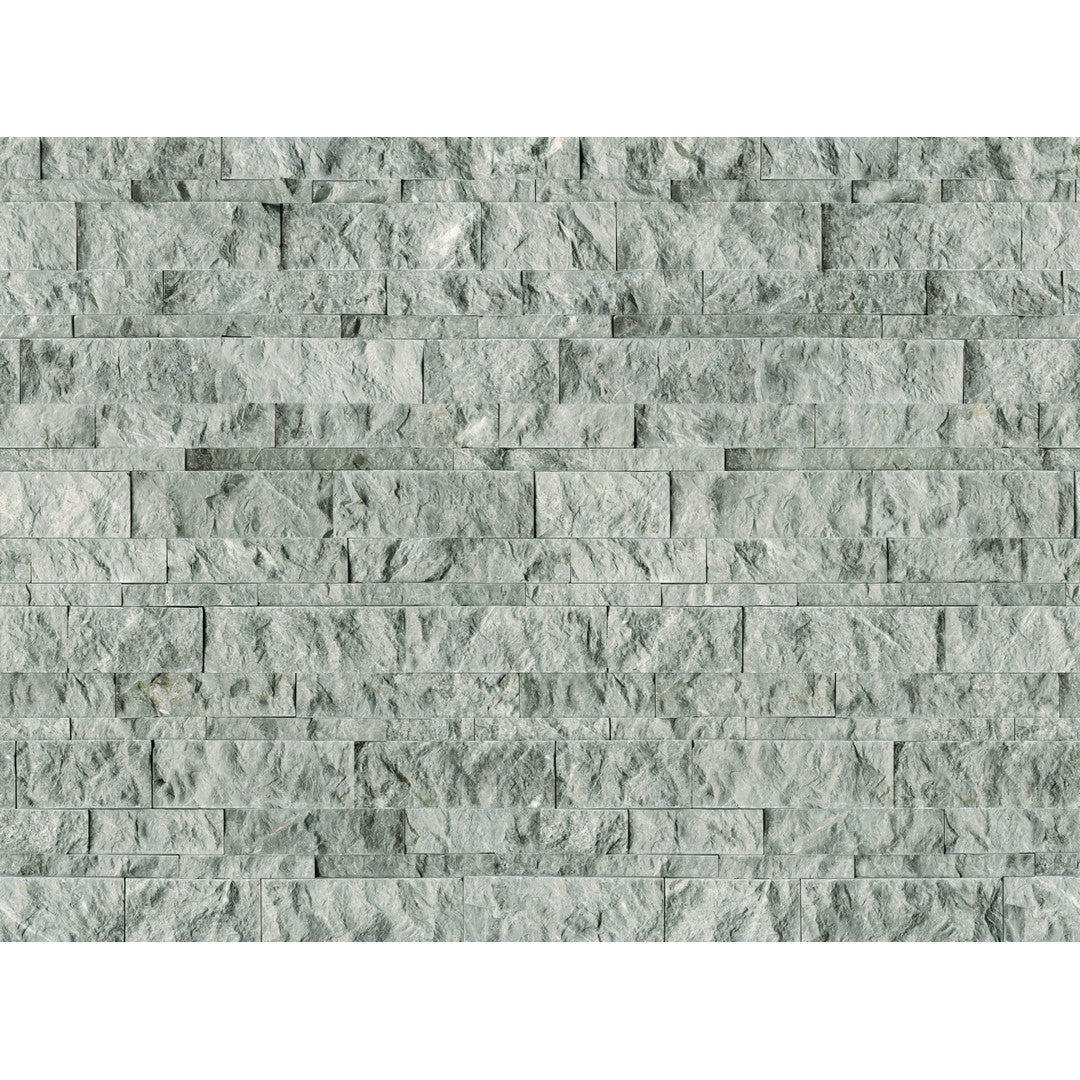 Florida Tile Ledgerstone 6" x 24" Natural Stone Splitface Marble Tile Argento