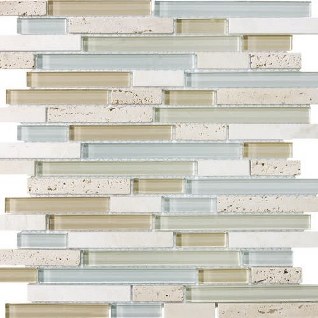 Florida Tile Bliss 12" x 12" Random Strip Natural Stone Mosaic