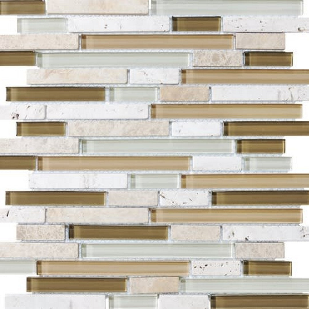 Florida Tile Bliss 12" x 12" Random Strip Natural Stone Mosaic