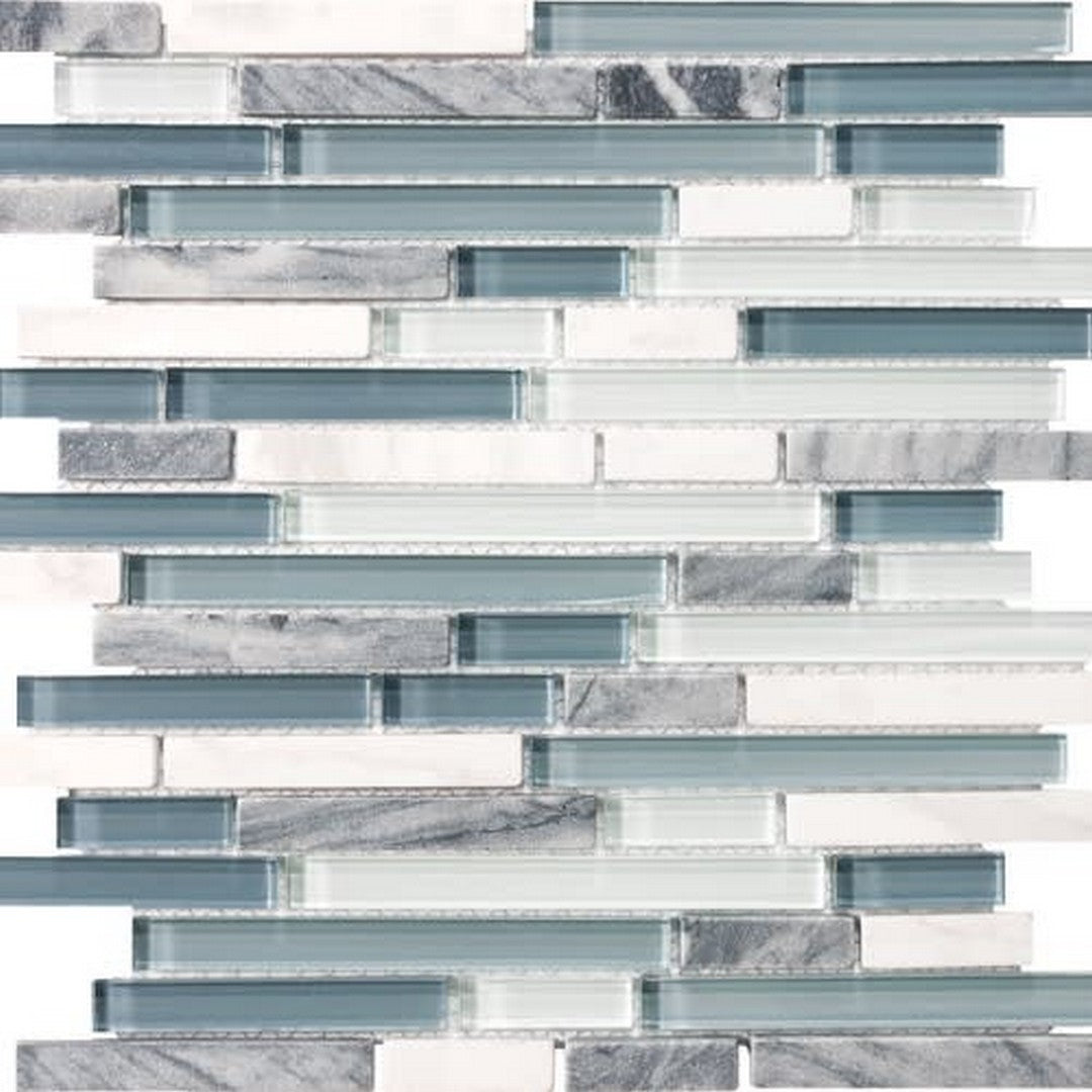 Florida Tile Bliss 12" x 12" Random Strip Natural Stone Mosaic