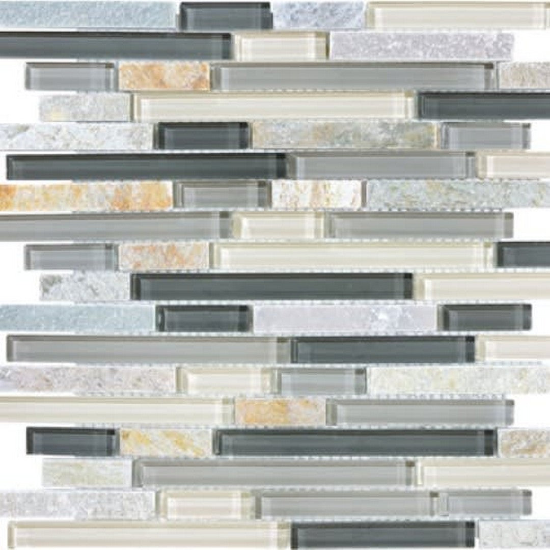 Florida Tile Bliss 12" x 12" Random Strip Natural Stone Mosaic