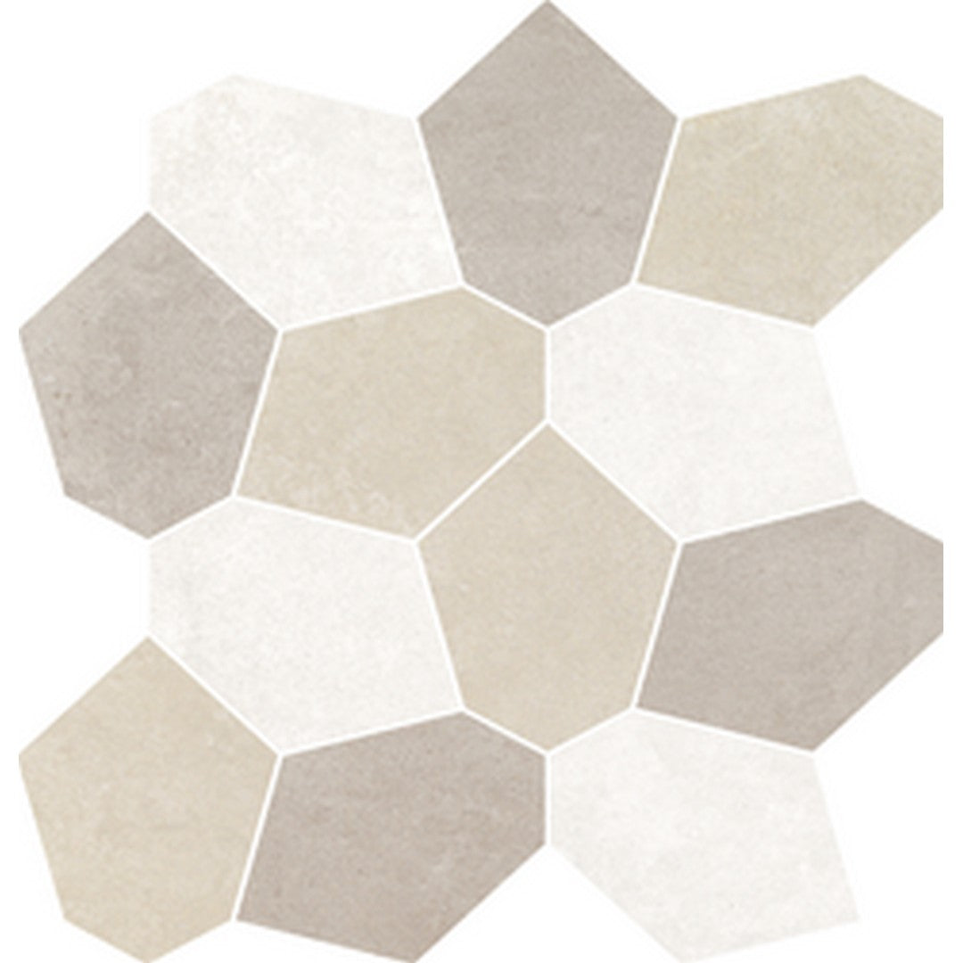 Florida Tile NY2LA 12" x 13" Rectified Matte Mix Polygon Porcelain Mosaic