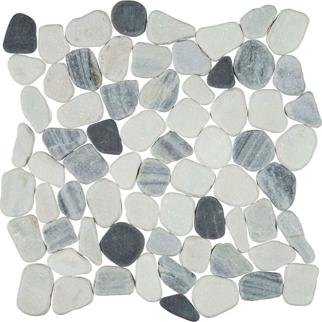 Florida Tile Pebbles 12" x 12" Round Natural Stone Mosaic