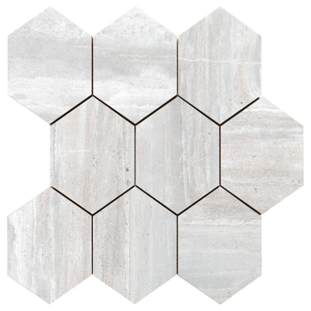 Happy Floors Fossil 11.5" x 14" Hexagon Mosaic