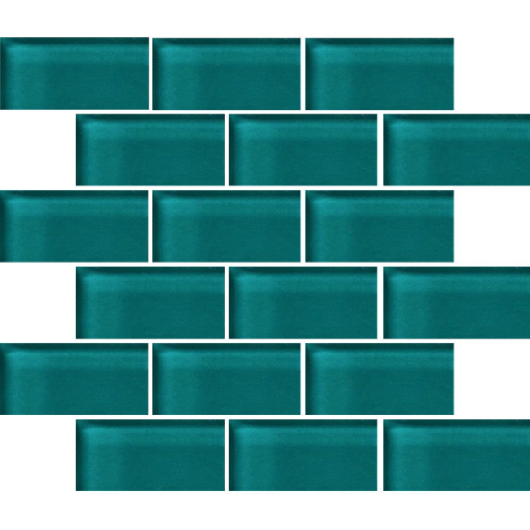 Crossville Glass Blox 12" x 12" Glass 2x4" Brick Mosaic