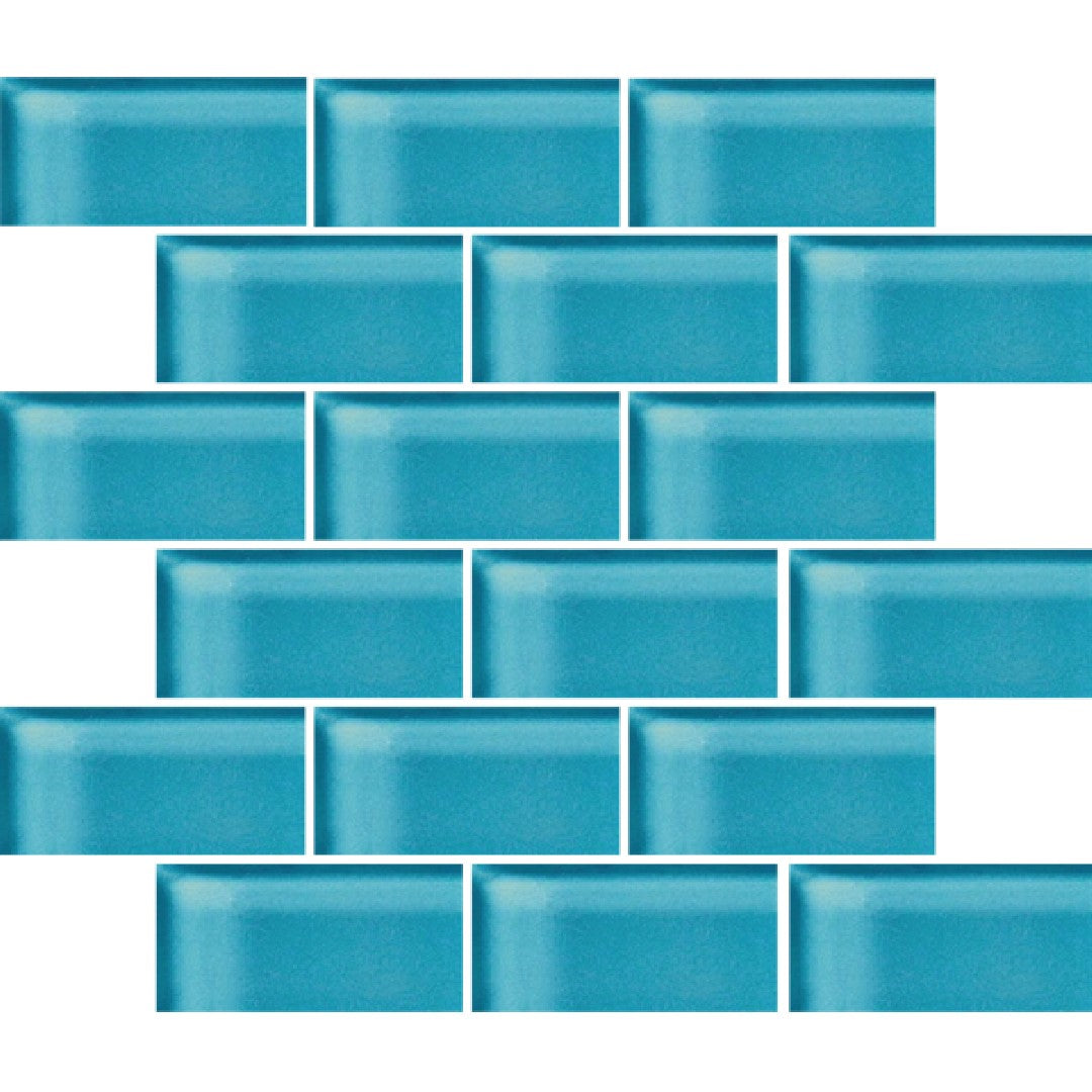 Crossville Glass Blox 12" x 12" Glass 2x4" Brick Mosaic