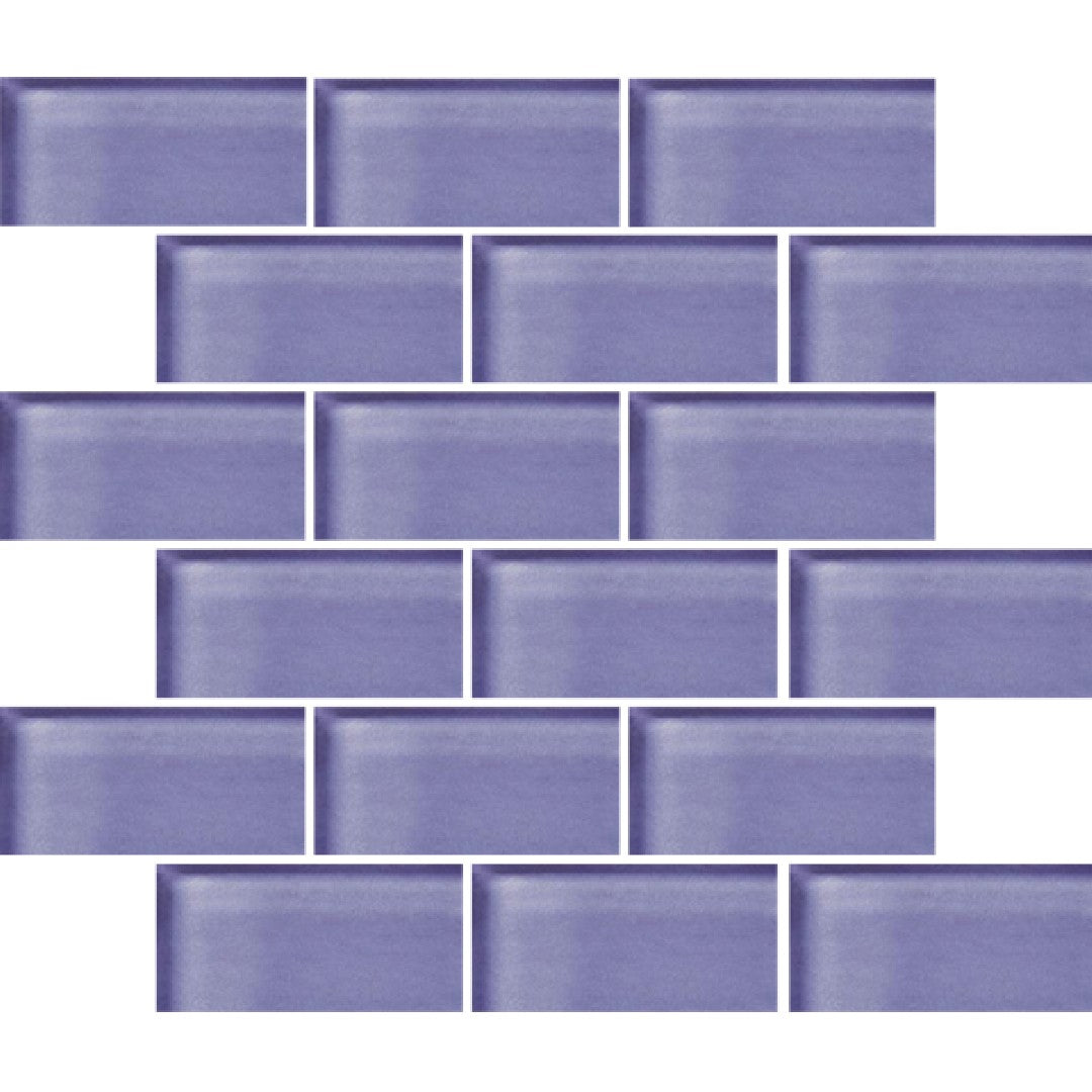 Crossville Glass Blox 12" x 12" Glass 2x4" Brick Mosaic