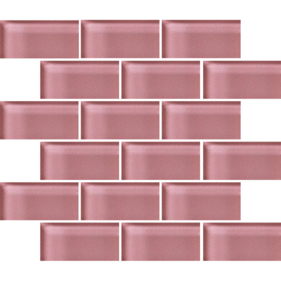 Crossville Glass Blox 12" x 12" Glass 2x4" Brick Mosaic
