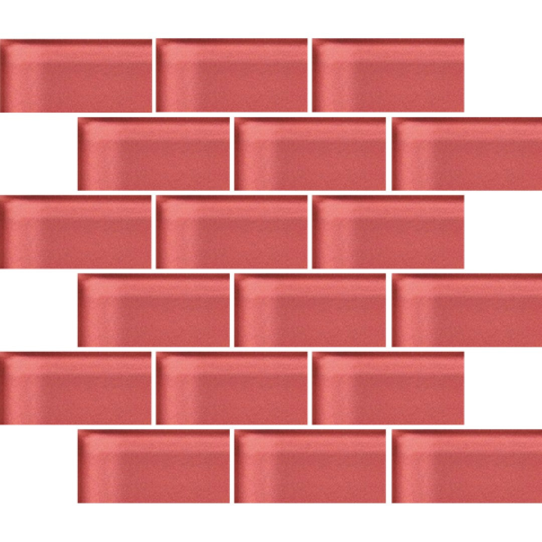 Crossville Glass Blox 12" x 12" Glass 2x4" Brick Mosaic