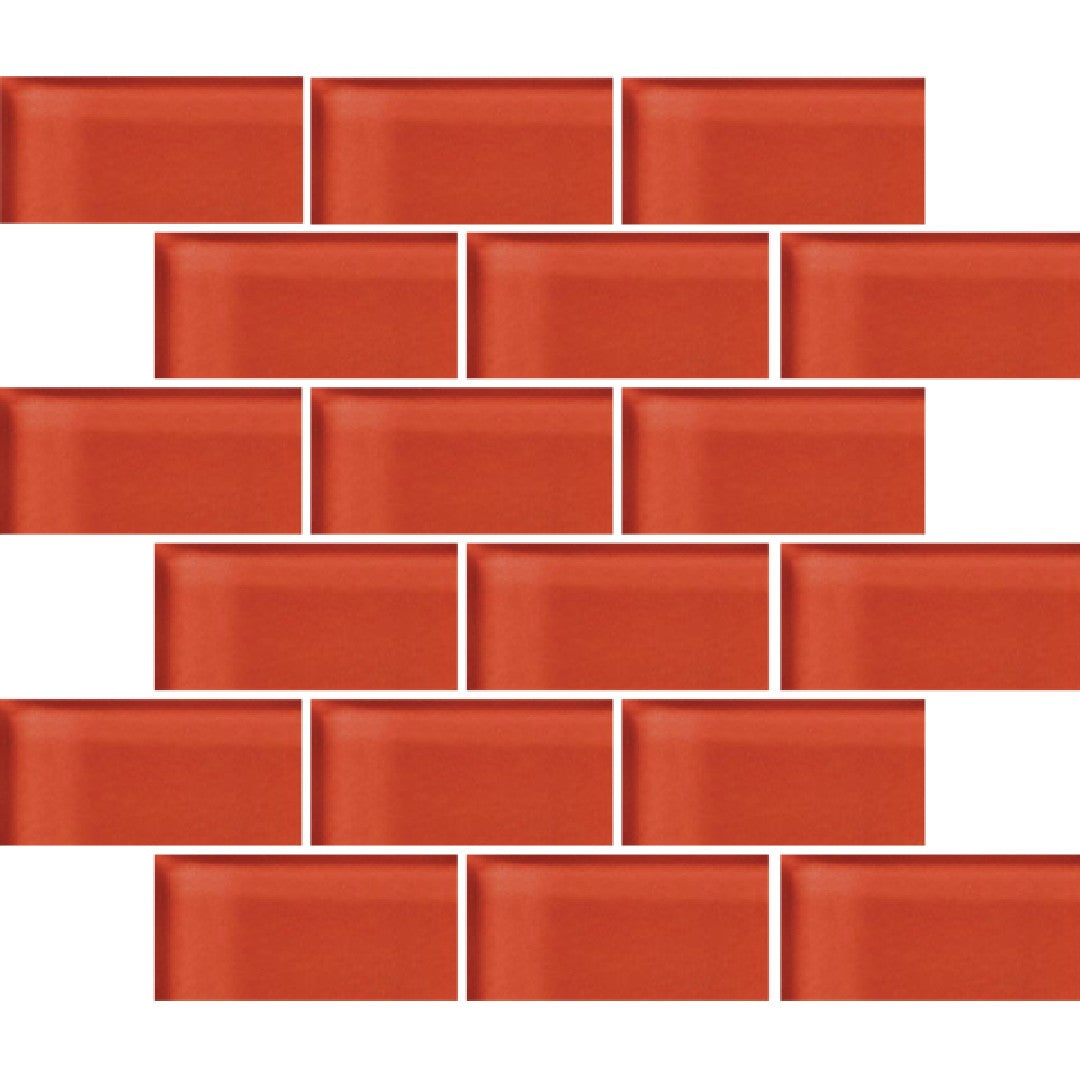 Crossville Glass Blox 12" x 12" Glass 2x4" Brick Mosaic