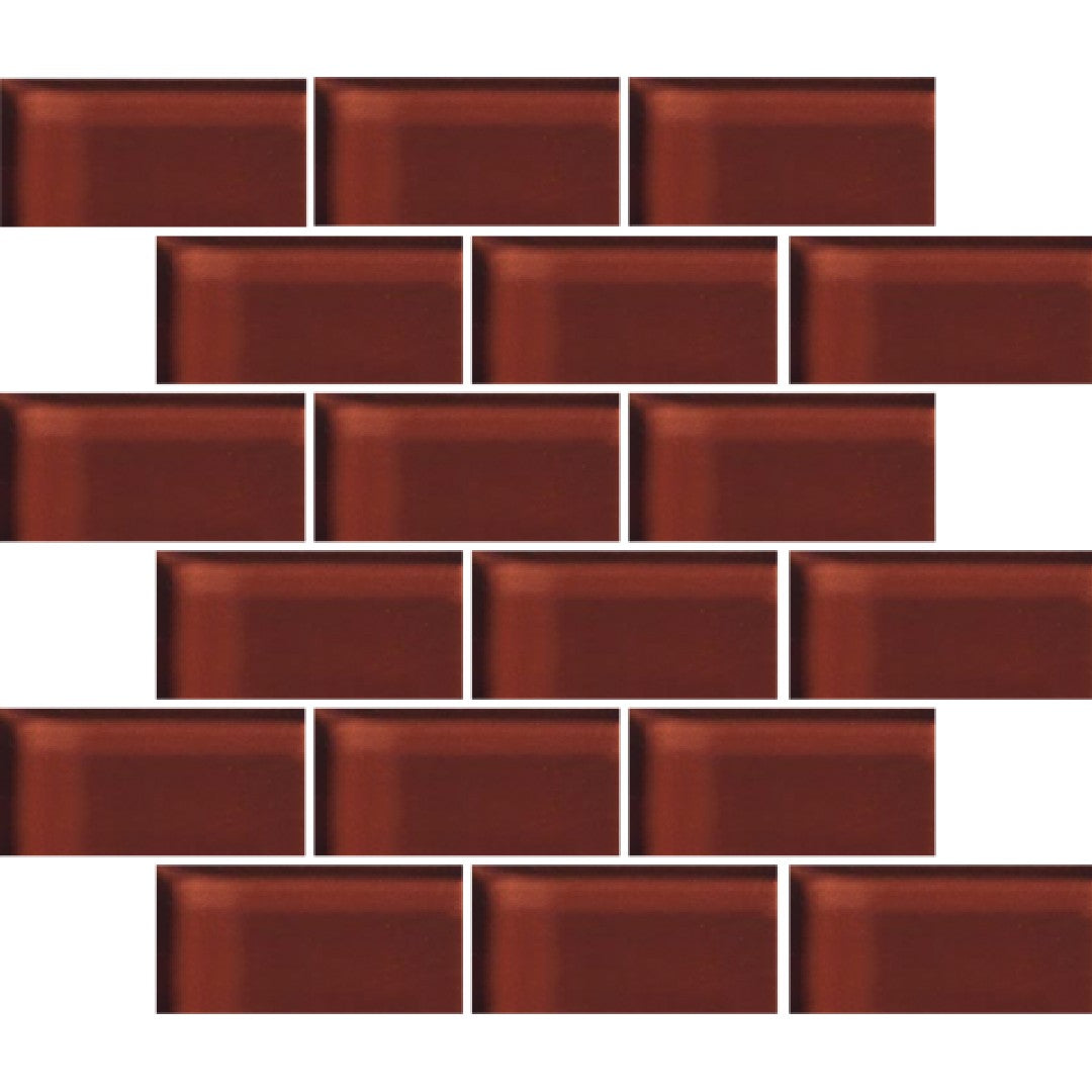 Crossville Glass Blox 12" x 12" Glass 2x4" Brick Mosaic