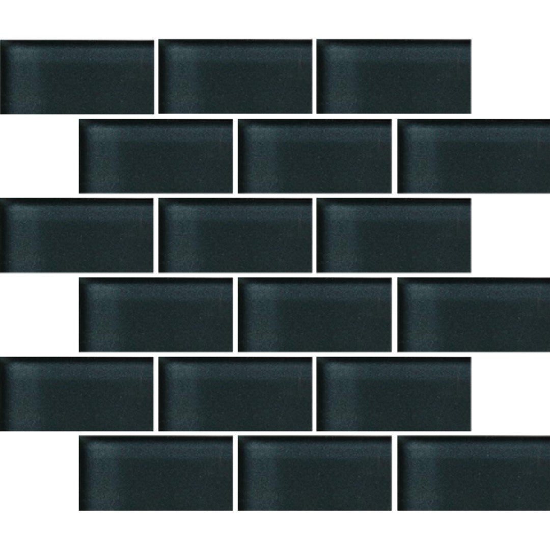 Crossville Glass Blox 12" x 12" Glass 2x4" Brick Mosaic