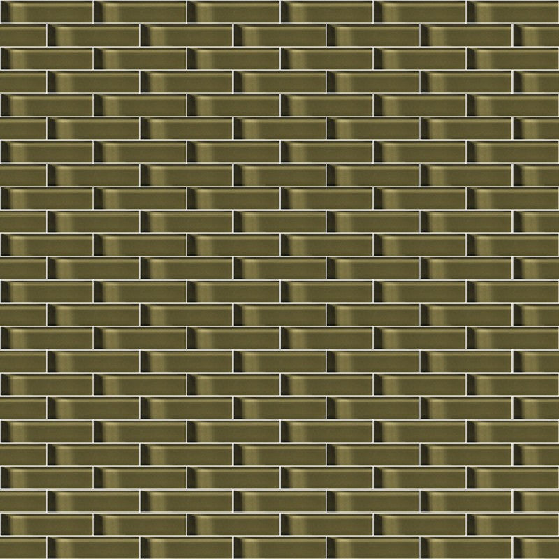 Crossville Glass Blox 12" x 12" Glass 0.5x2" Brick Mosaic