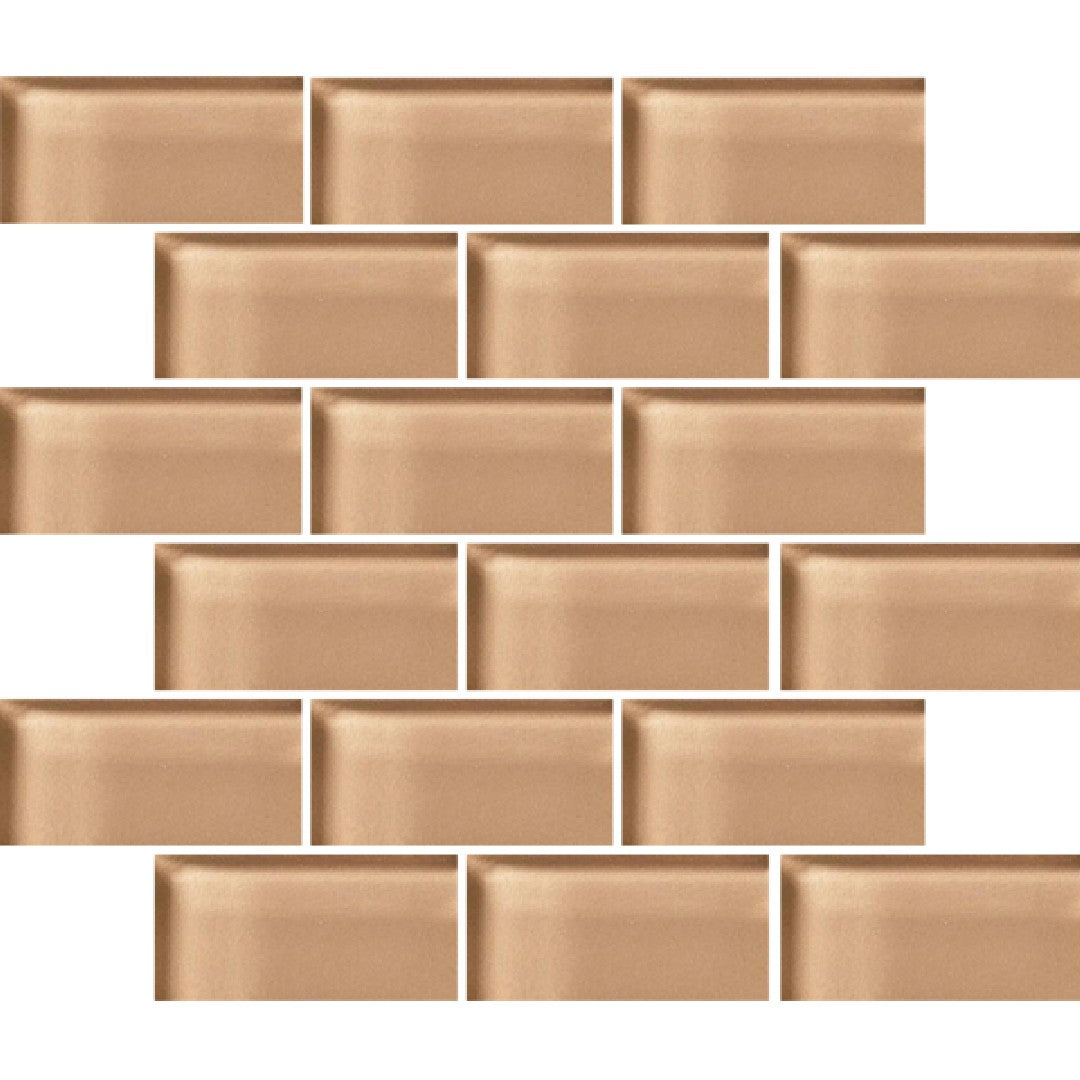 Crossville Glass Blox 12" x 12" Glass 2x4" Brick Mosaic