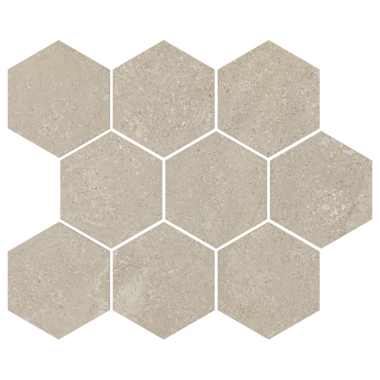 Del Conca USA Chamonix 10" x 12" Porcelain 4" Hexagon Mosaic Matte