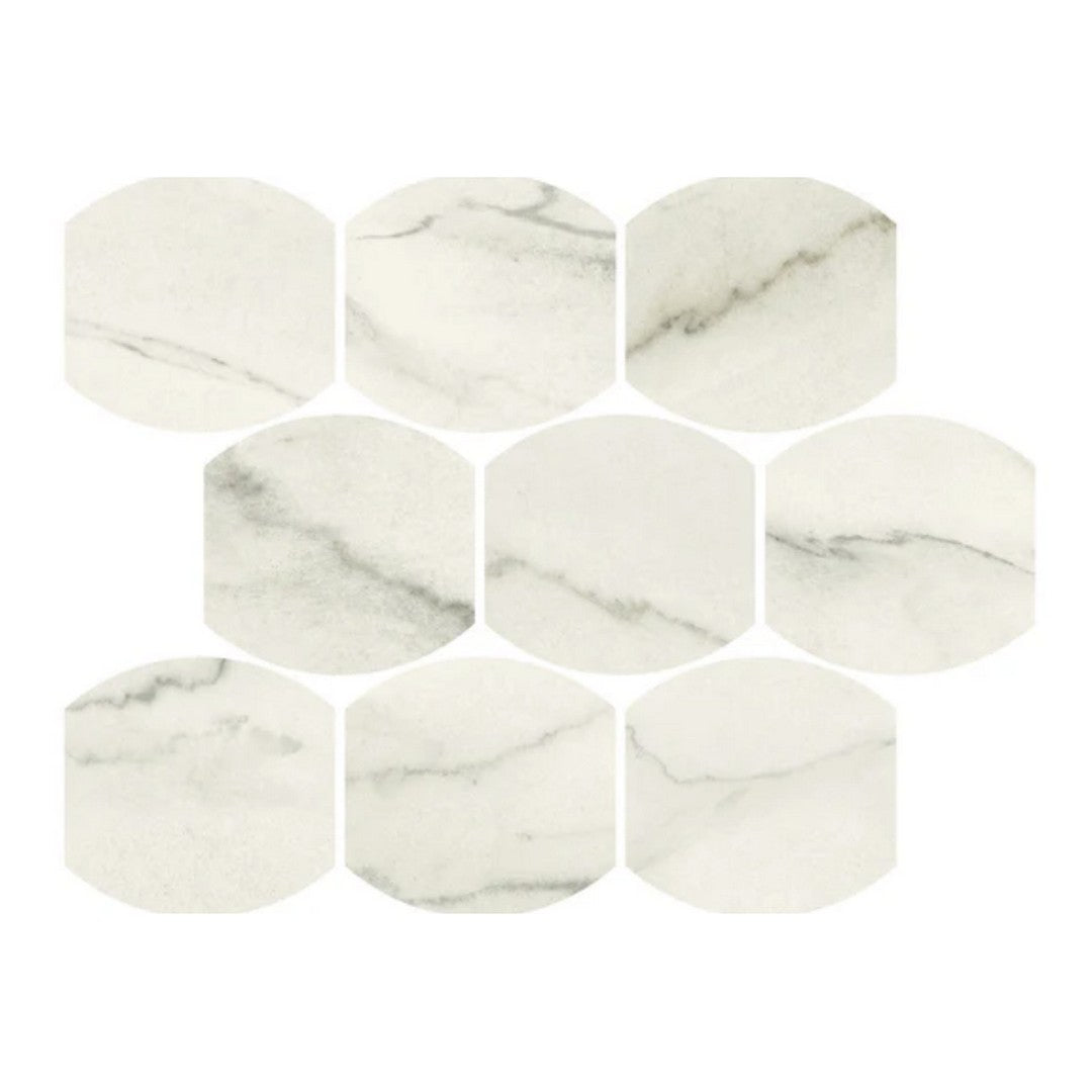 Del Conca USA Eden 12" x 12" Rectified Porcelain 3.62" Lens Mosaic