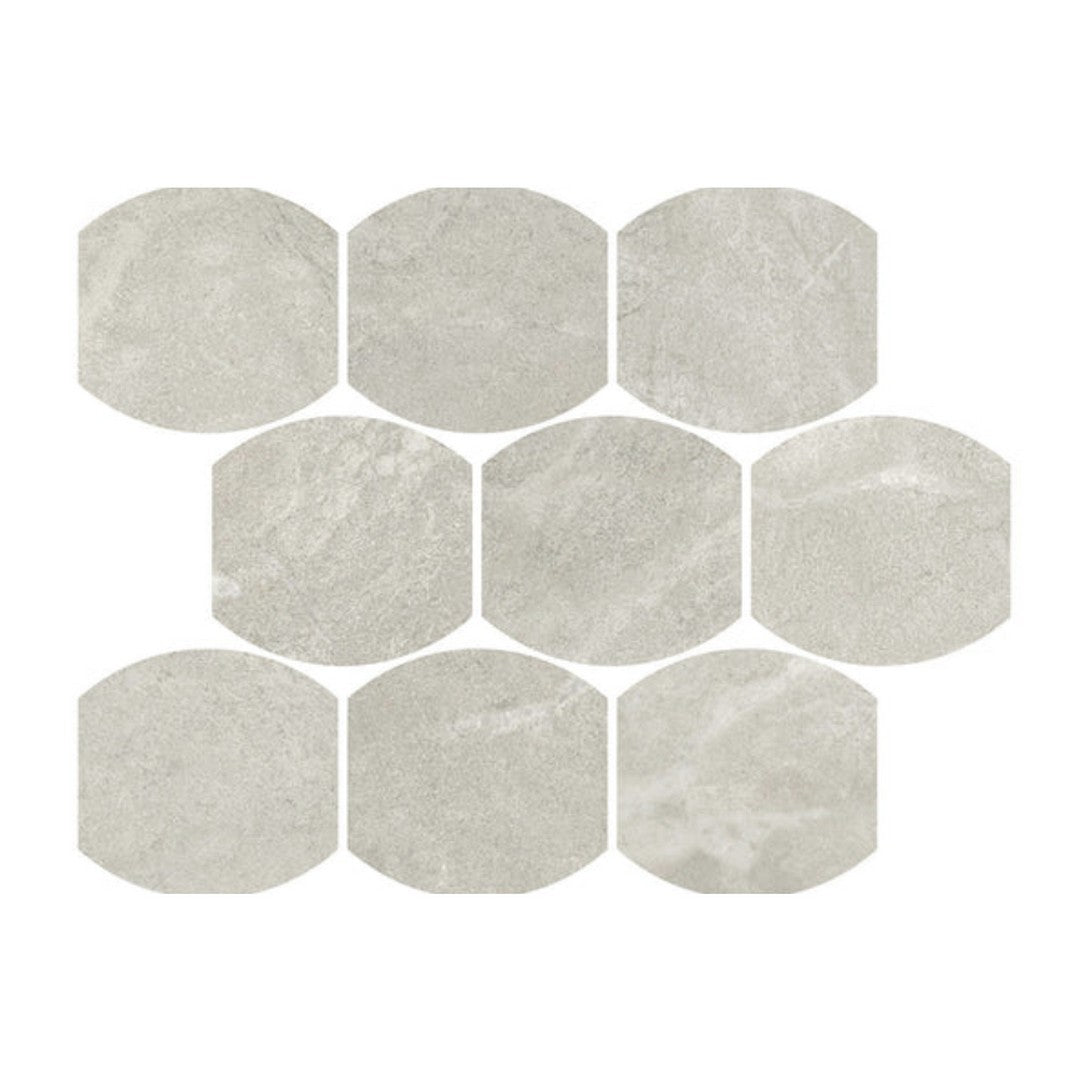 Del Conca USA Eden 12" x 12" Rectified Porcelain 3.62" Lens Mosaic