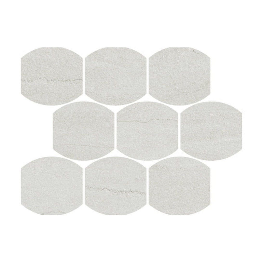 Del Conca USA Eden 12" x 12" Rectified Porcelain 3.62" Lens Mosaic
