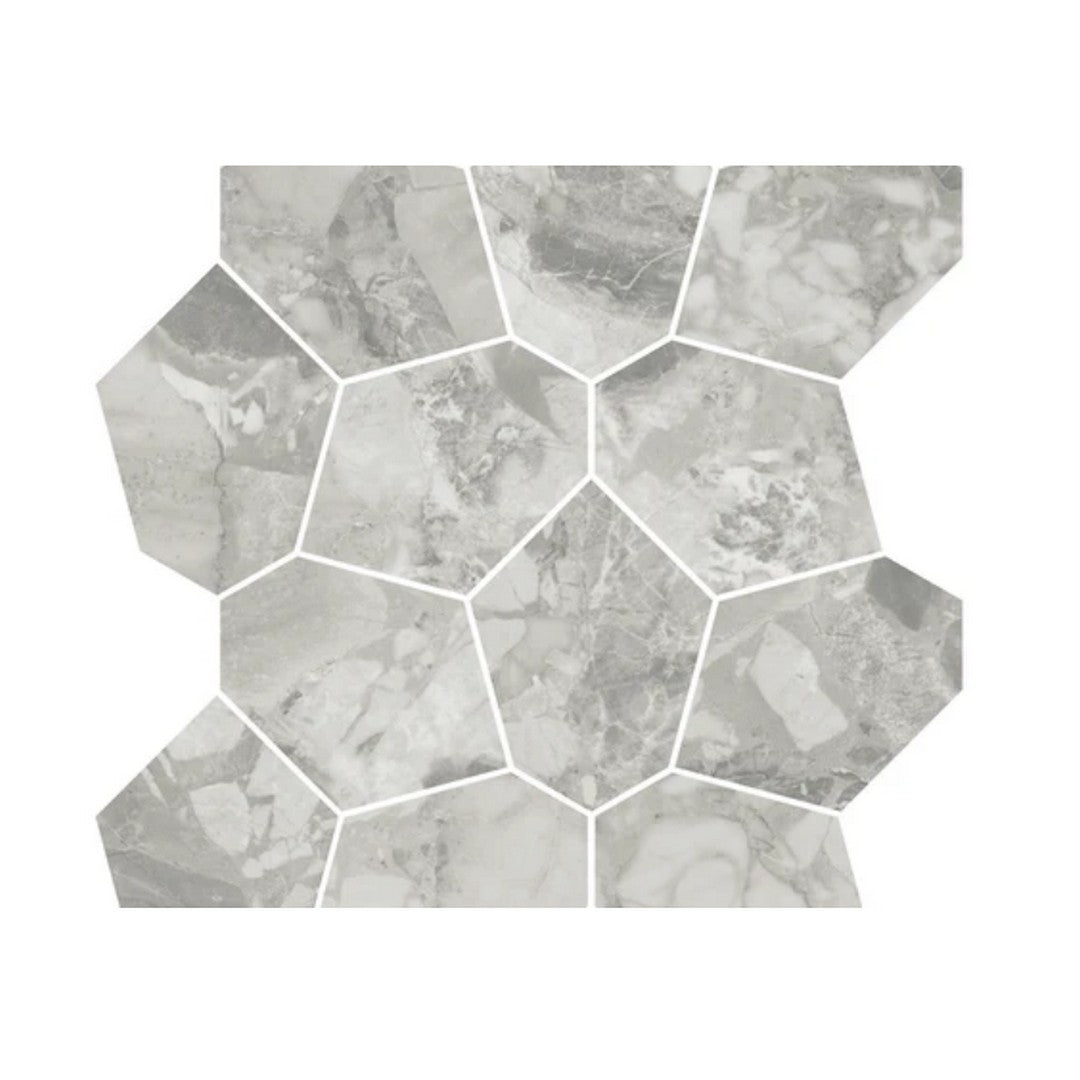Del Conca USA Elements 12" x 12" Rectified Porcelain Leaves Mosaic