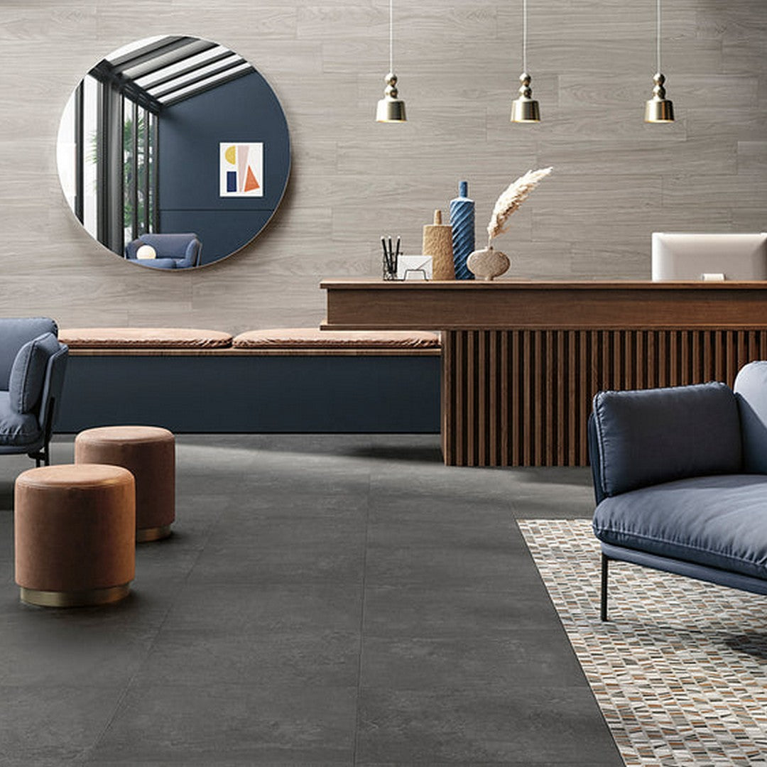 Del-Conca-USA-Essential-24-x-24-Rectified-Porcelain-Tile-Matte-Graphite