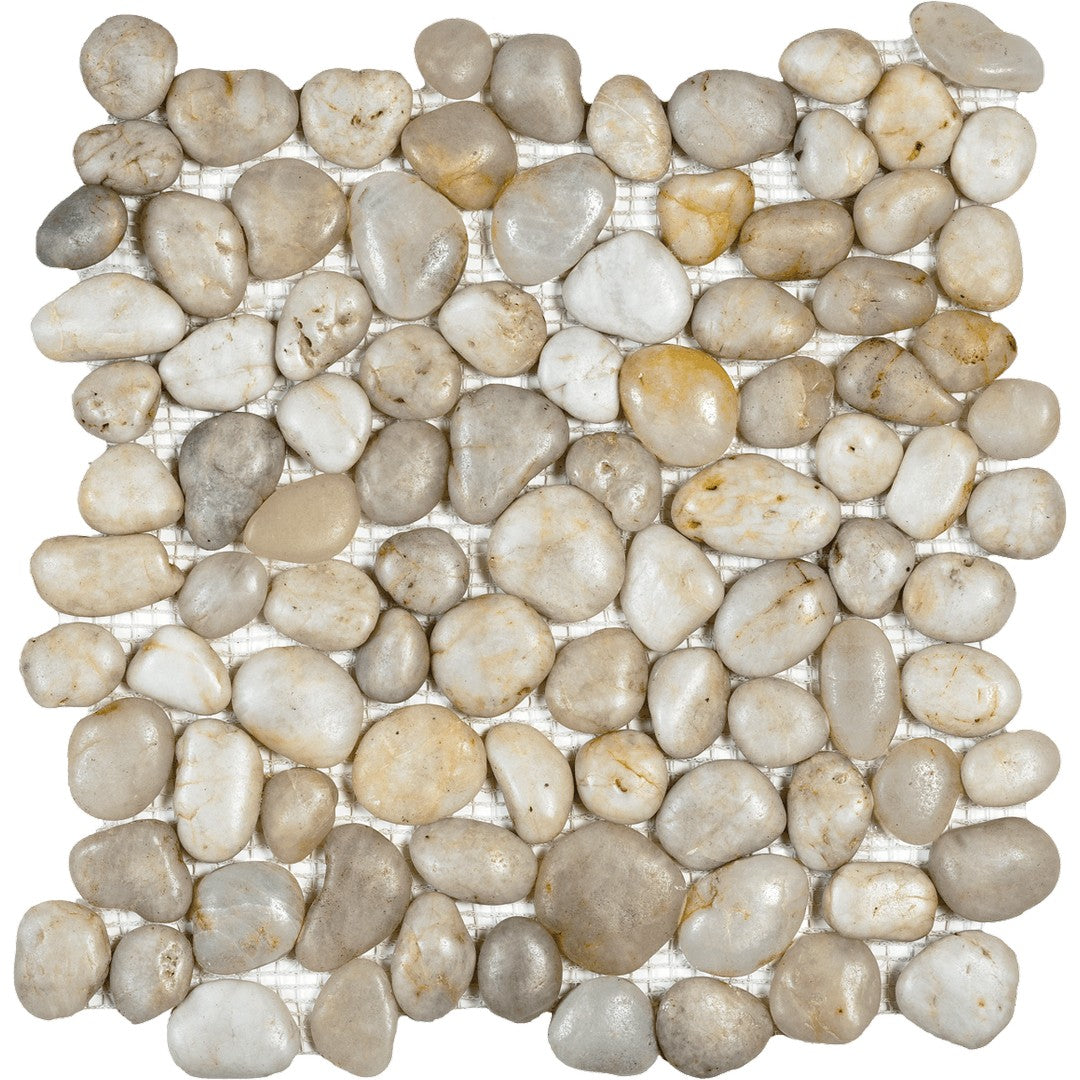 Bati Orient Bali 12" x 12" Polished Pebble Natural Stone Mosaic