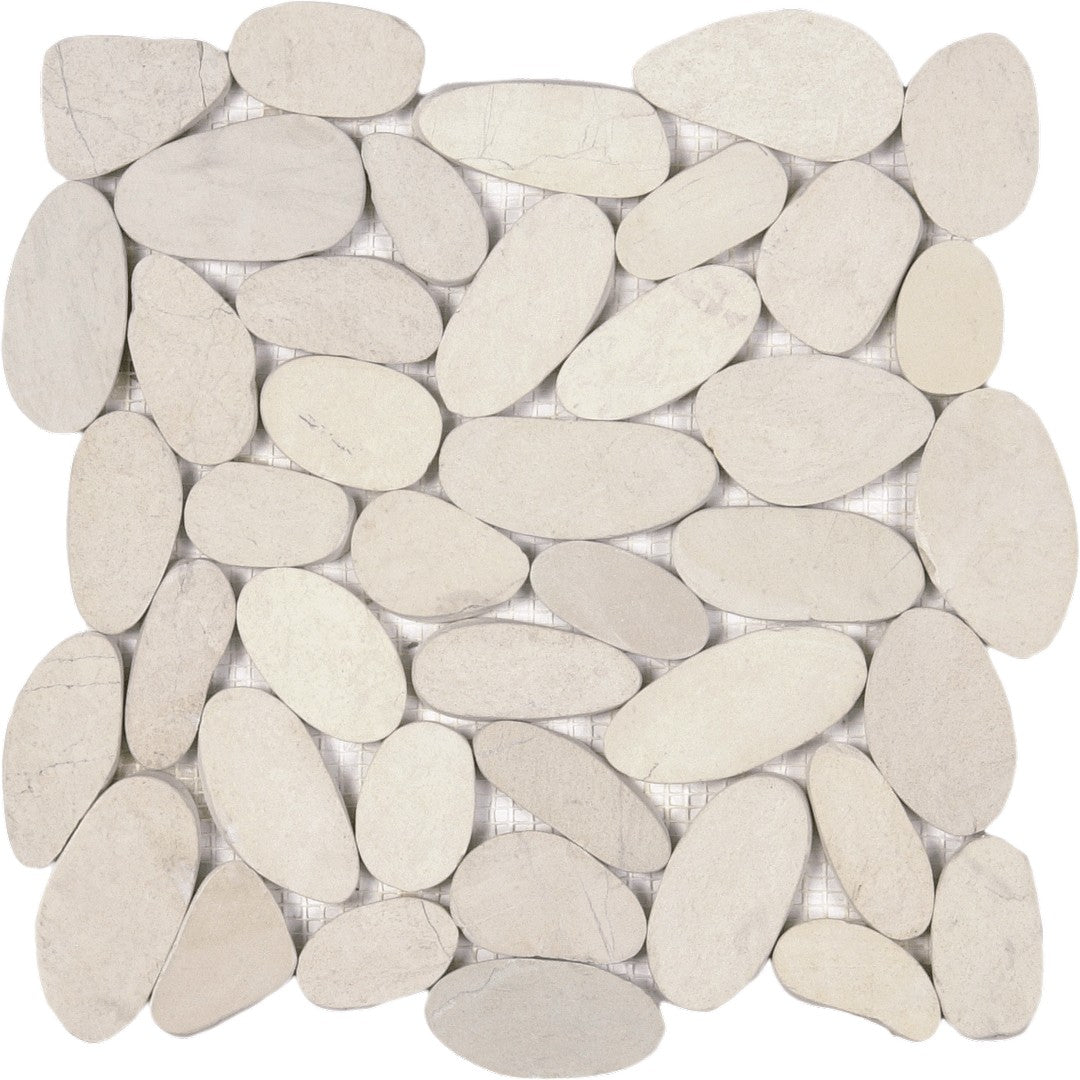 Bati Orient Bali 12" x 12" Matte Sliced XL Pebble Natural Stone Mosaic