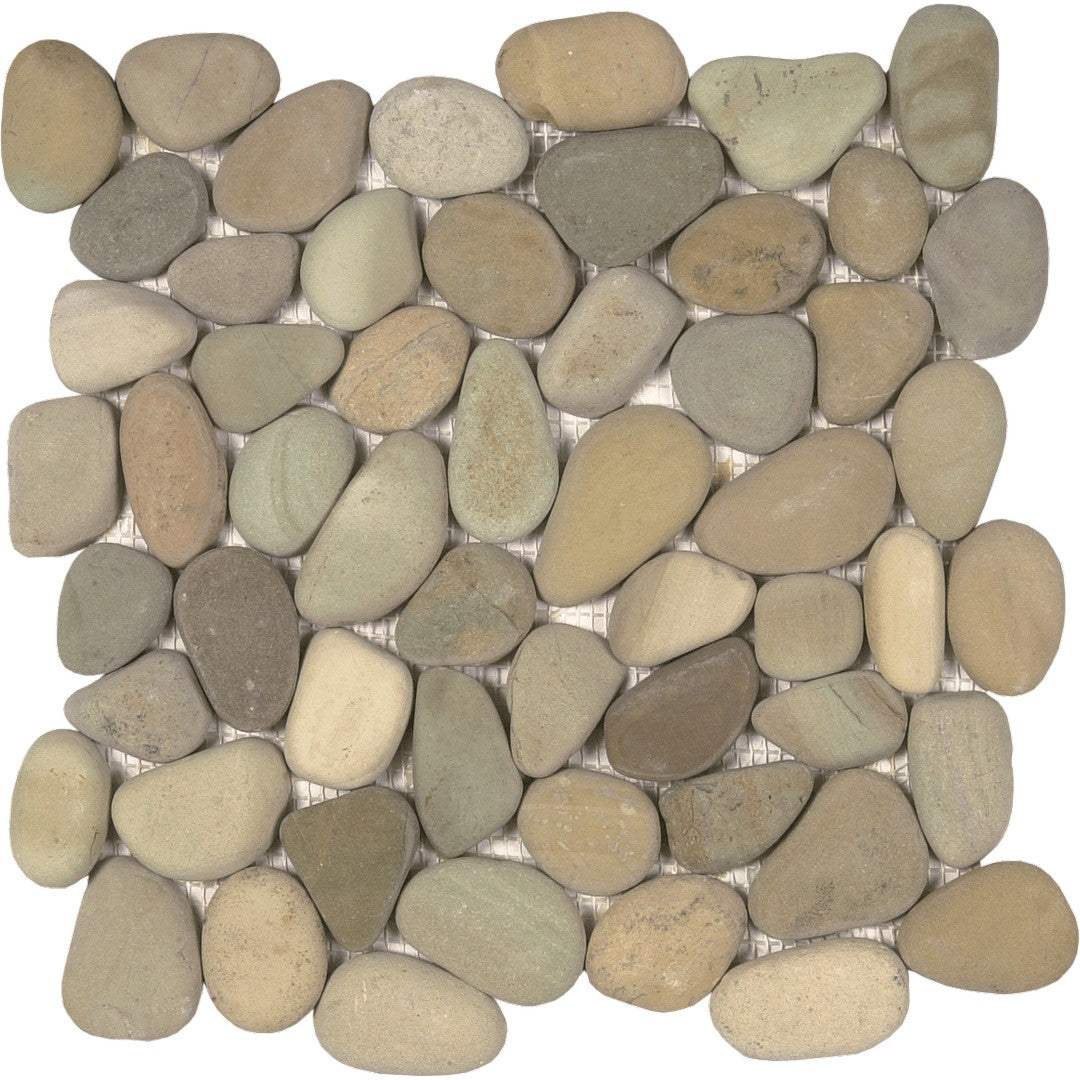 Bati Orient Bali 12" x 12" Rectified Matte Pebble Natural Stone Mosaic