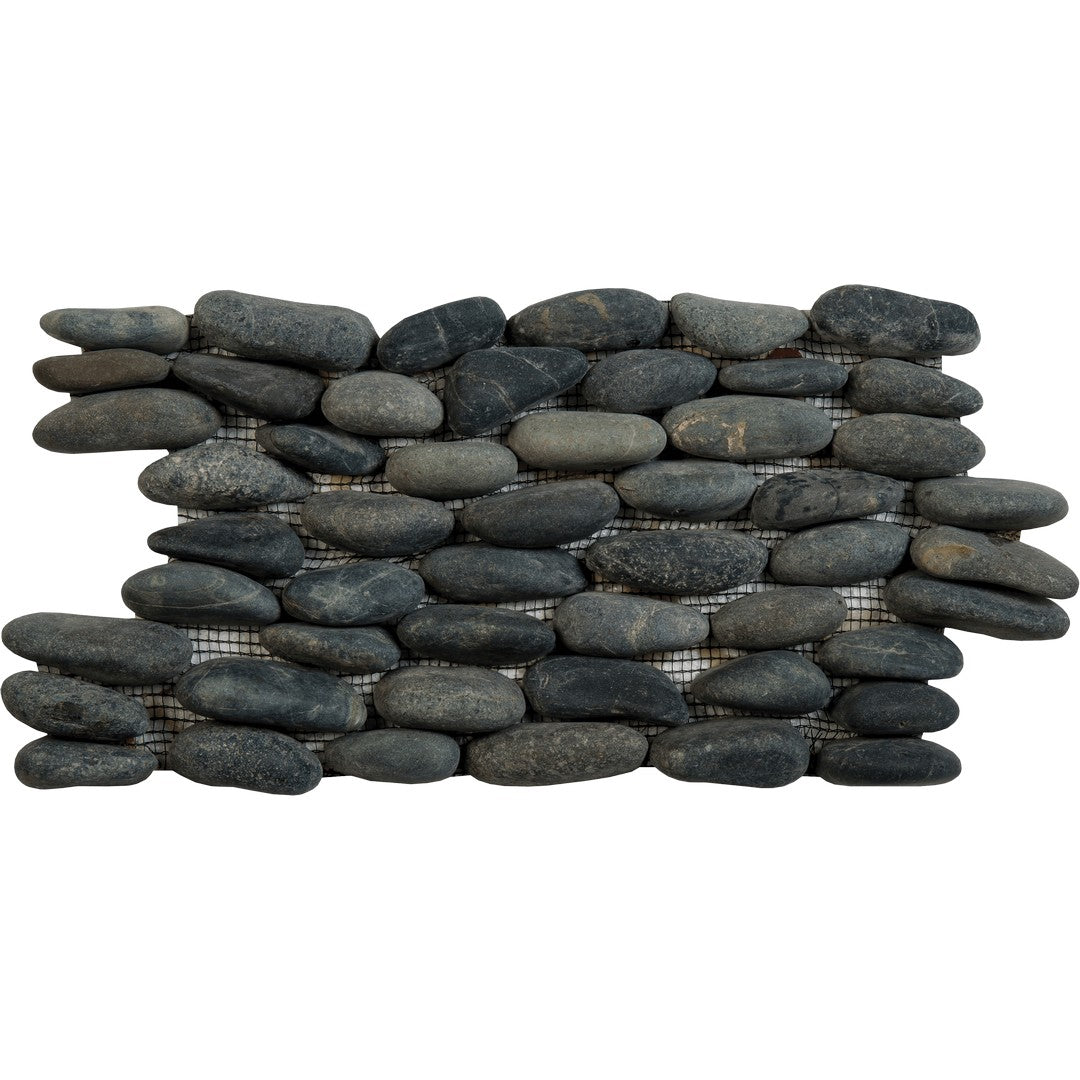 Bati Orient Bali 6" x 12" Matte Stacked Wall Pebble Natural Stone Mosaic