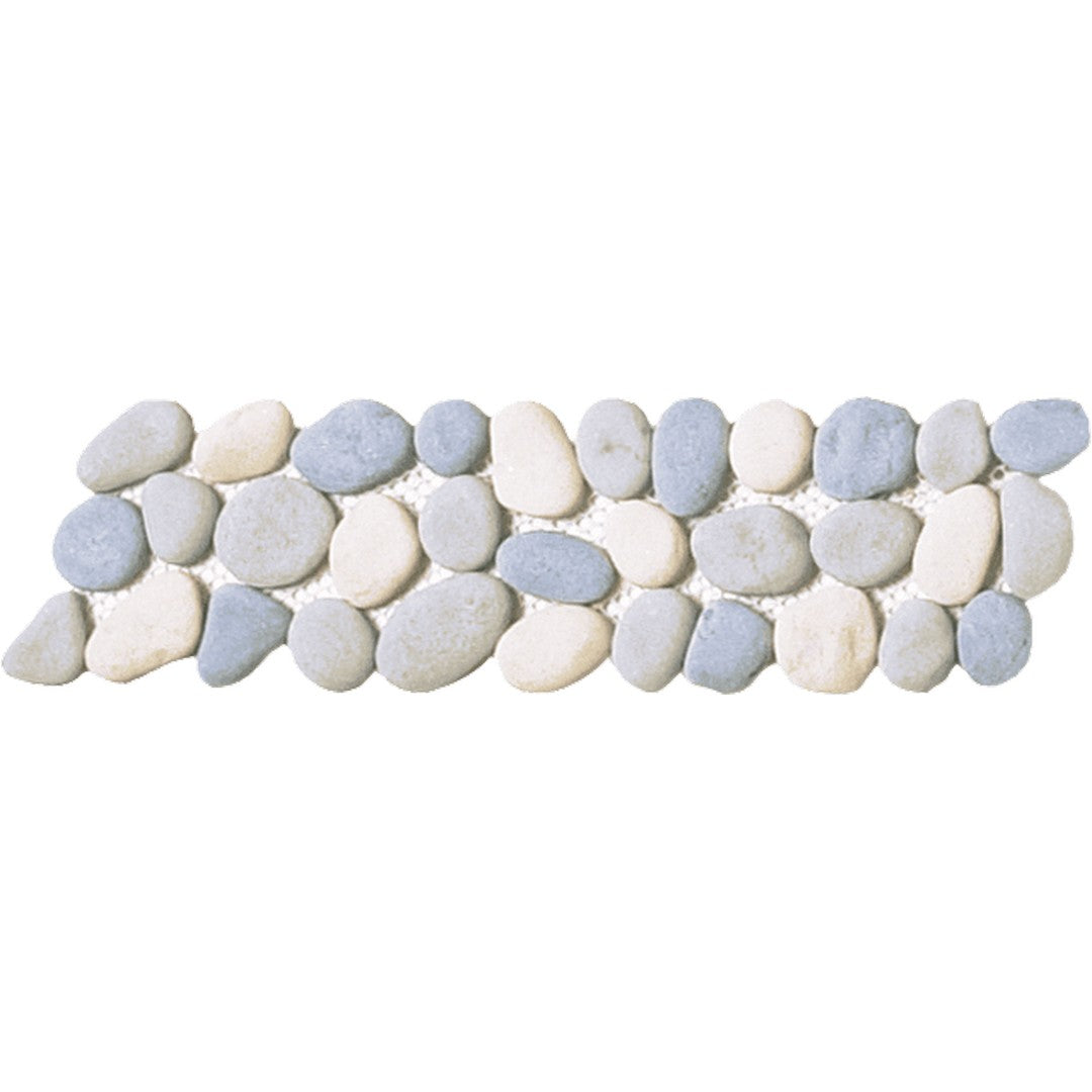 Bati Orient Bali 4" x 12" Reconstituted Pebble Natural Stone Mosaic Border