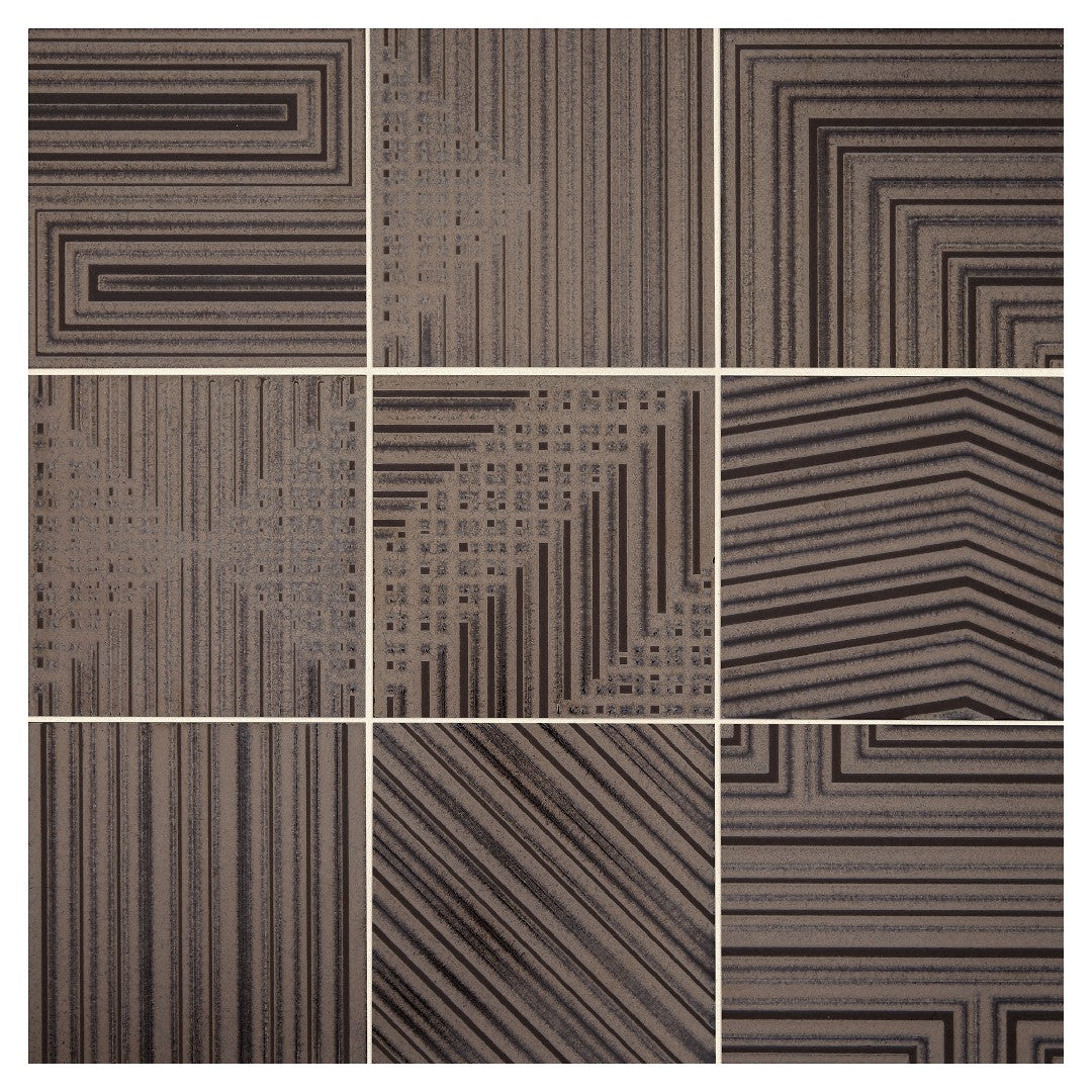 Daltile Vintage Solid Black 8x8 Ceramic Floor Tile – 7-7/8" Square, Matte Finish – Single
