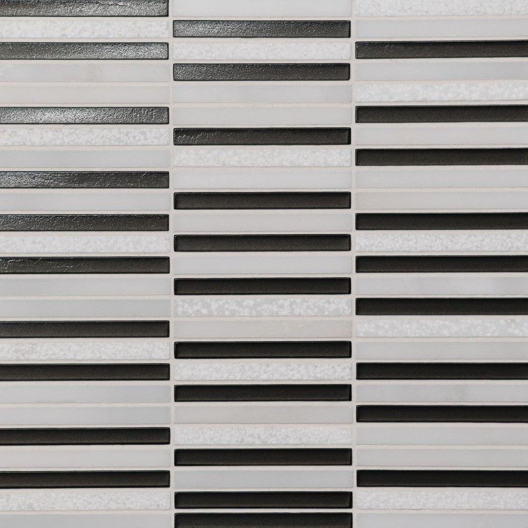 Bedrosians Kaikos 11.75" x 12" Stacked Glass/Stone Mosaic (Sale)