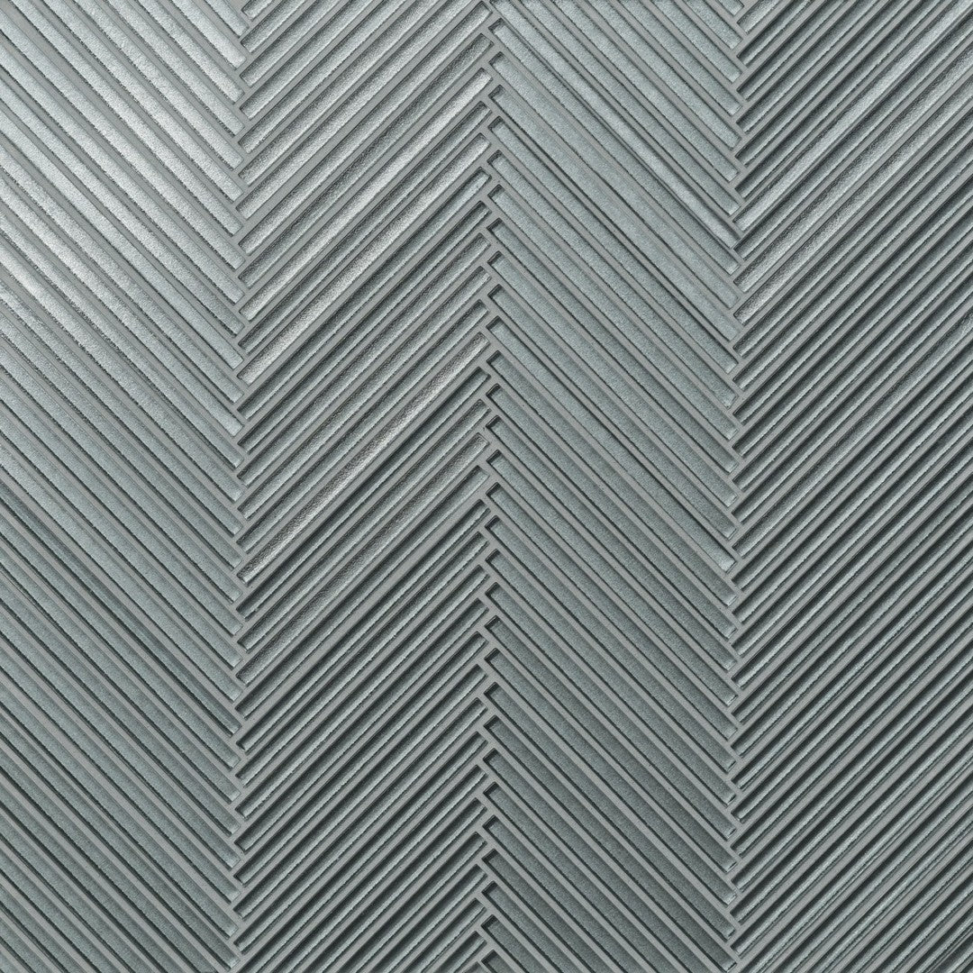 Bedrosians Kaikos 11.25" x 11.25" Skinny Chevron Glass Mosaic (Sale)