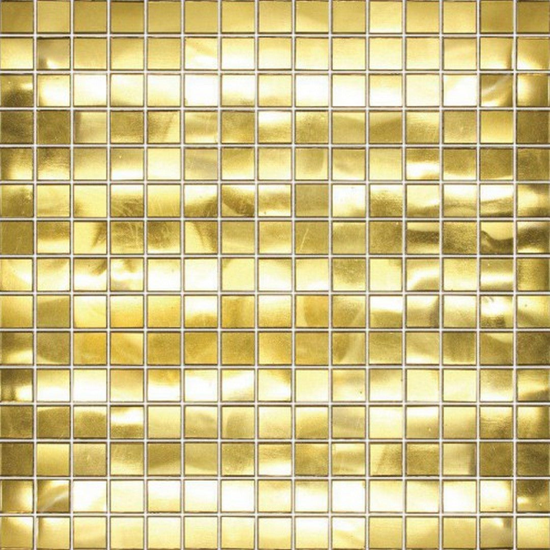 MiR Alma Aurum Gold GMC 12" x 12" Glass Mosaic