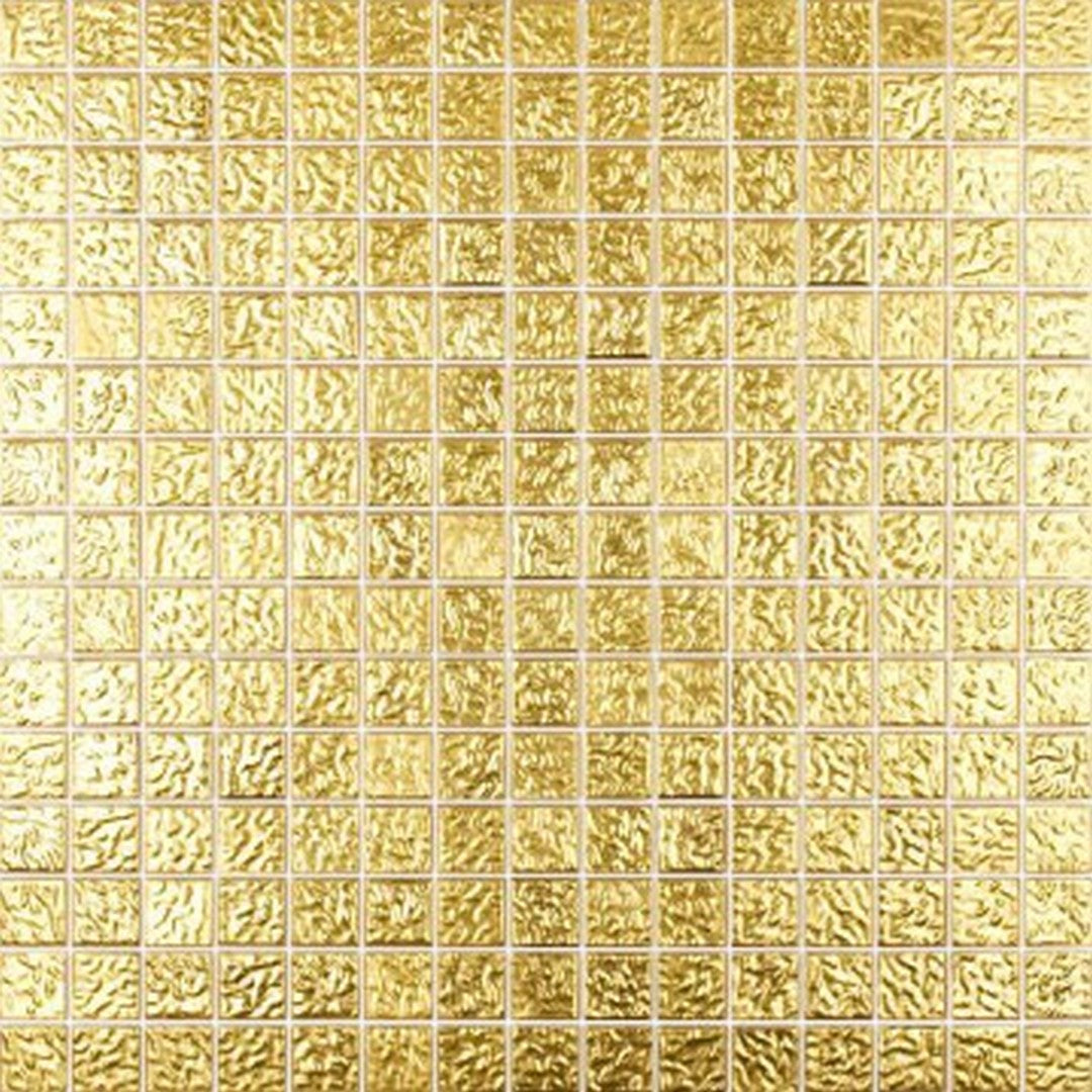 MiR Alma Aurum Gold GMF 12" x 12" Deco Glass Mosaic