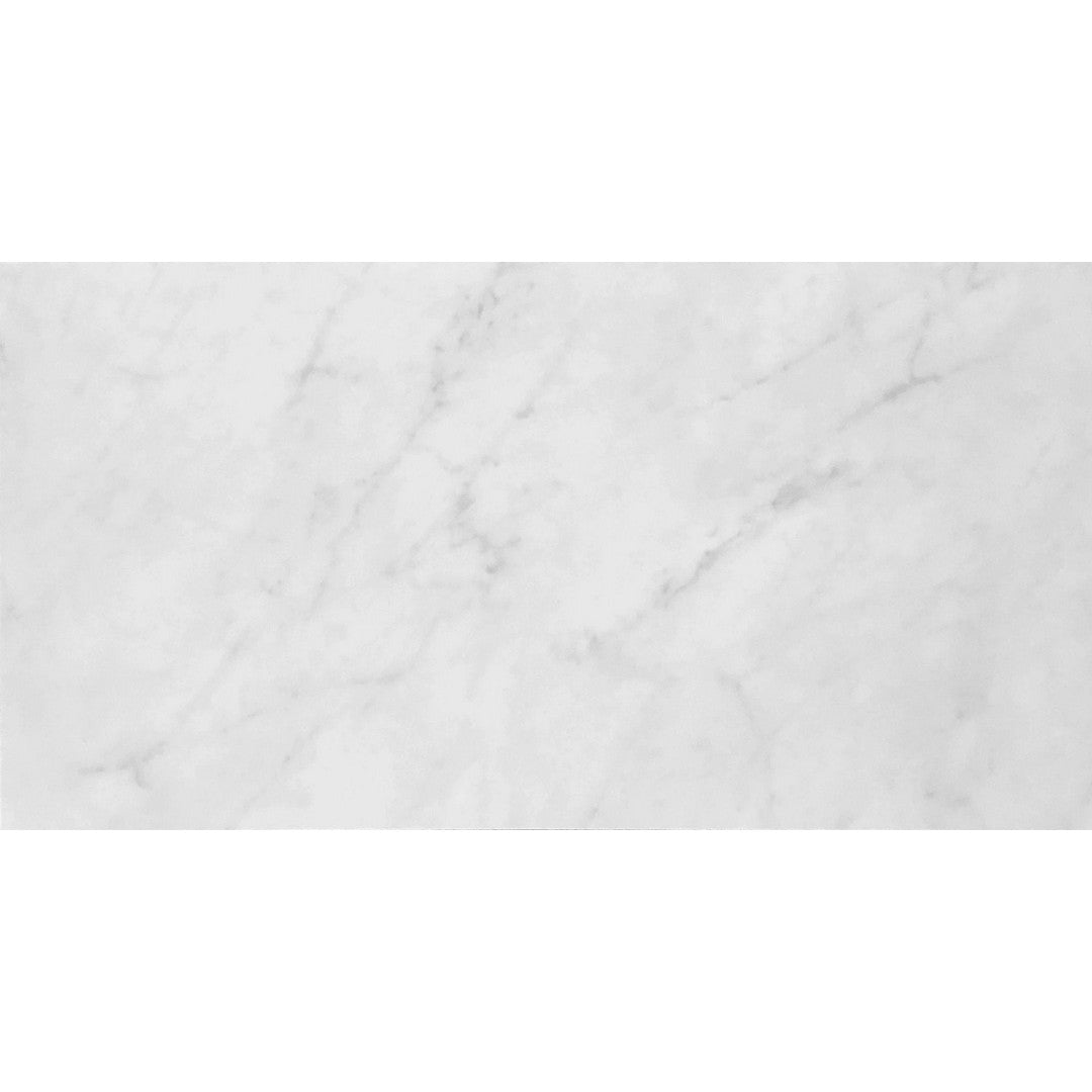 Ottimo White Carrara 2.0 Polished 12" x 24" Porcelain Tile