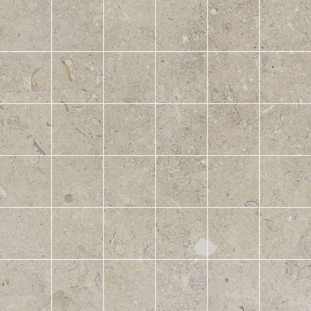 Happy Floors Coralina 12" x 12" Natural Porcelain 2" Mosaic