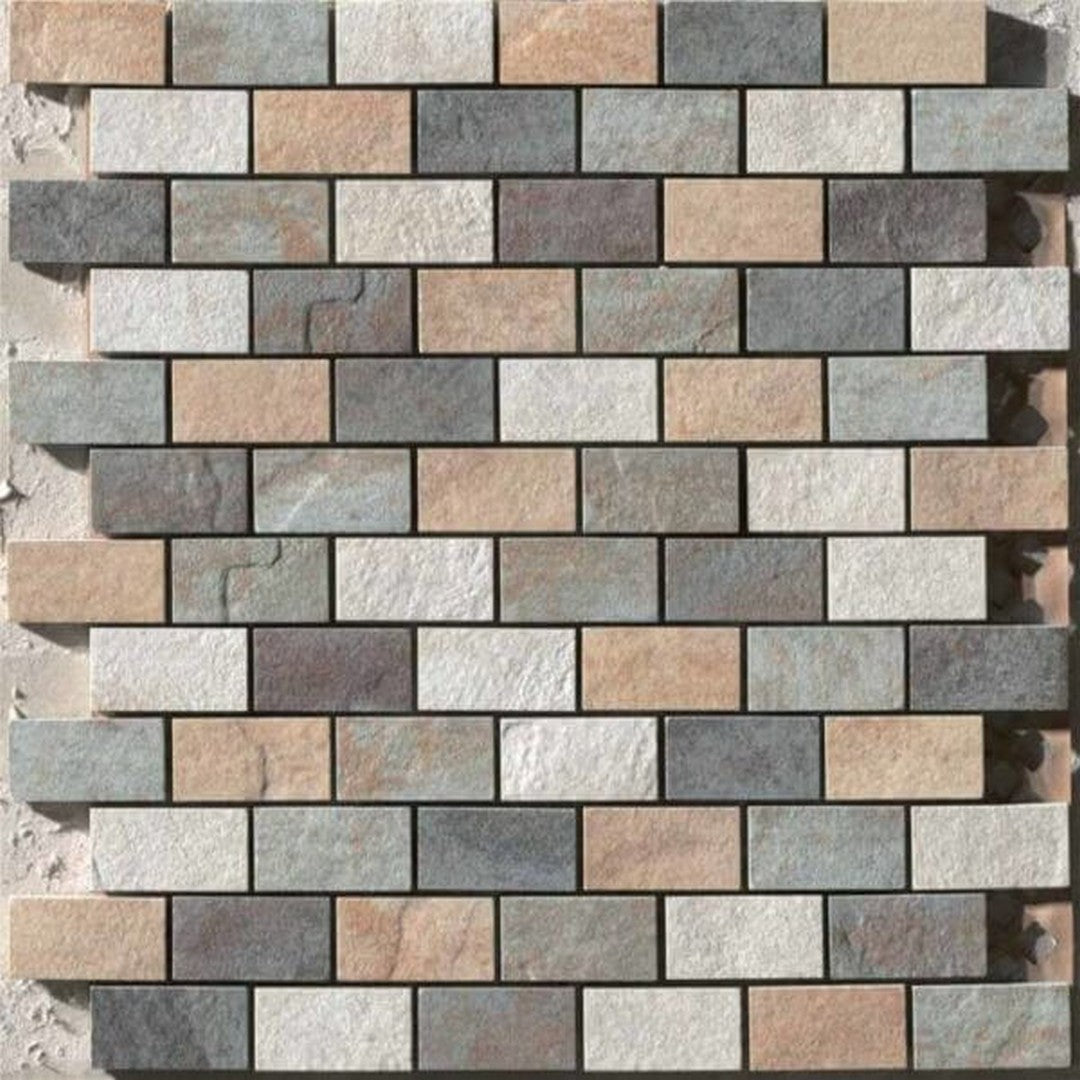 Happy Floors Eternity 12" x 12" Rectified Natural Porcelain 1x2" Mosaic