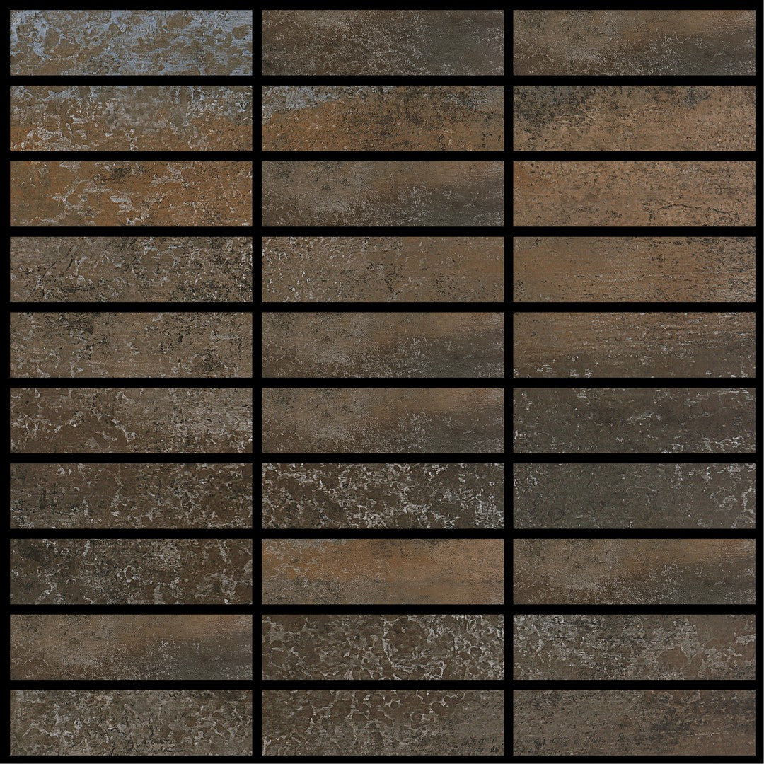 Happy Floors Contempo 12" x 12" Rectified Matte Porcelain Mosaic